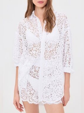 STYLEST AquaLace Quick Dry Beach Shirt White